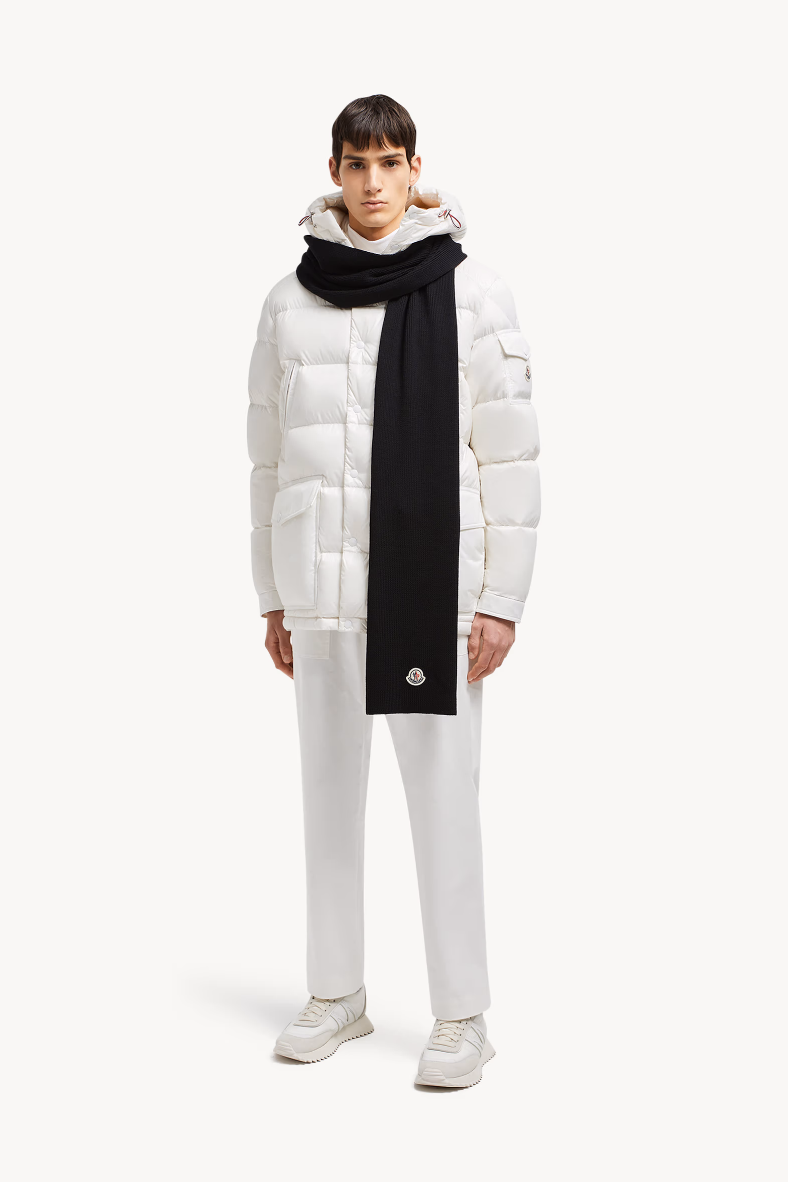 Wool Scarf Men Black Moncler 2